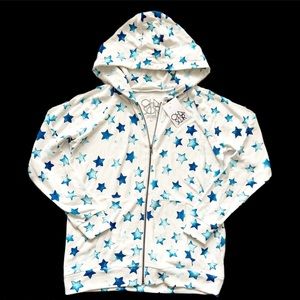 Chaser Hoodie Women's Indigo Stars Full Zip Sz L